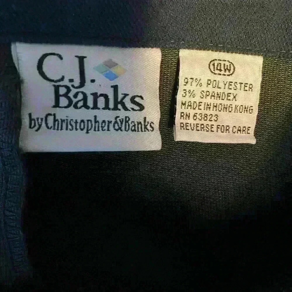 CJ Banks Women's Forest Green dress pants trouser slacks size 14W - Picture 6 of 7